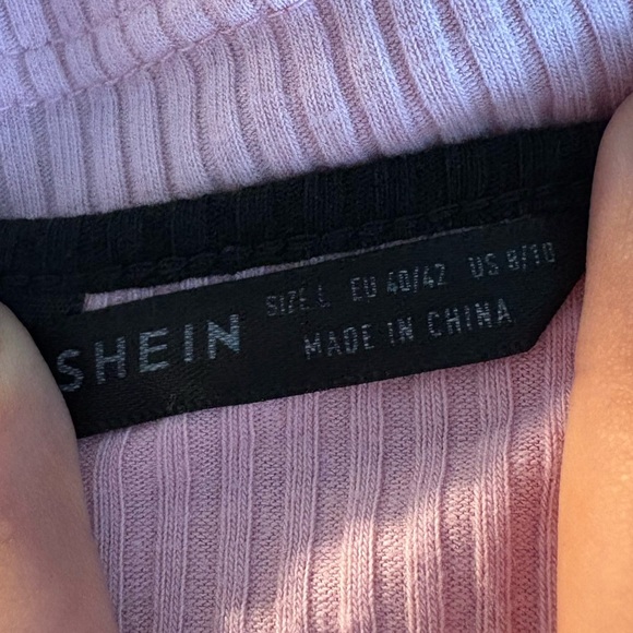 Pink Ribbed Crop Top - No Bad Vibes - Picture 4 of 4